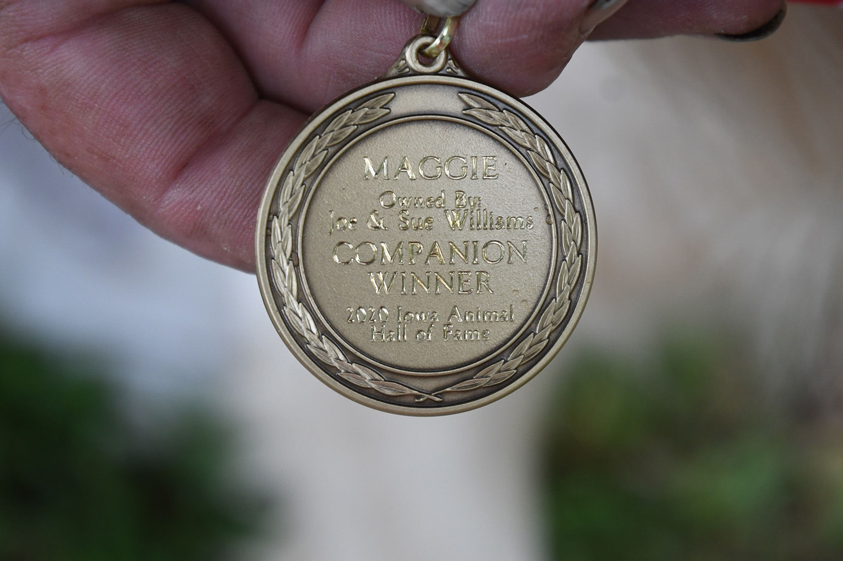 Maggie's medal